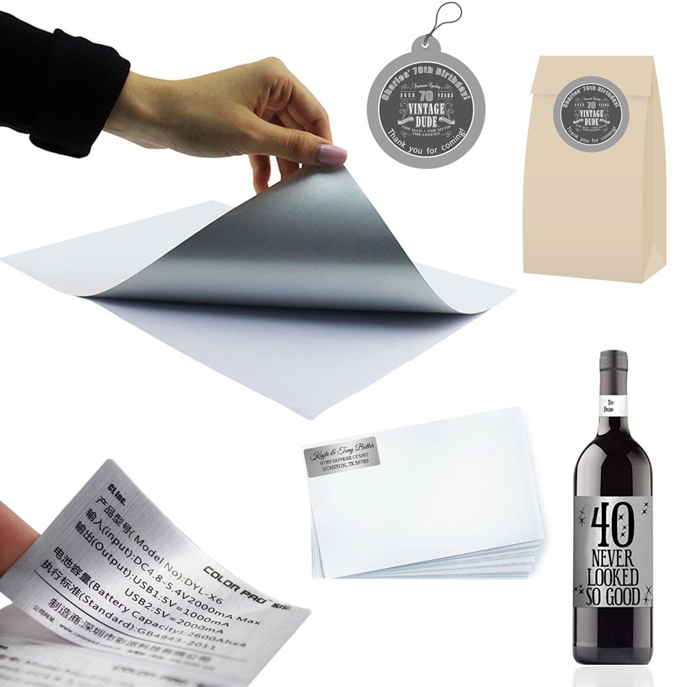 Folie adeziva argintie printabila inkjet, mata, rezistenta apa, A4, 20 coli, Procart - imagine 7